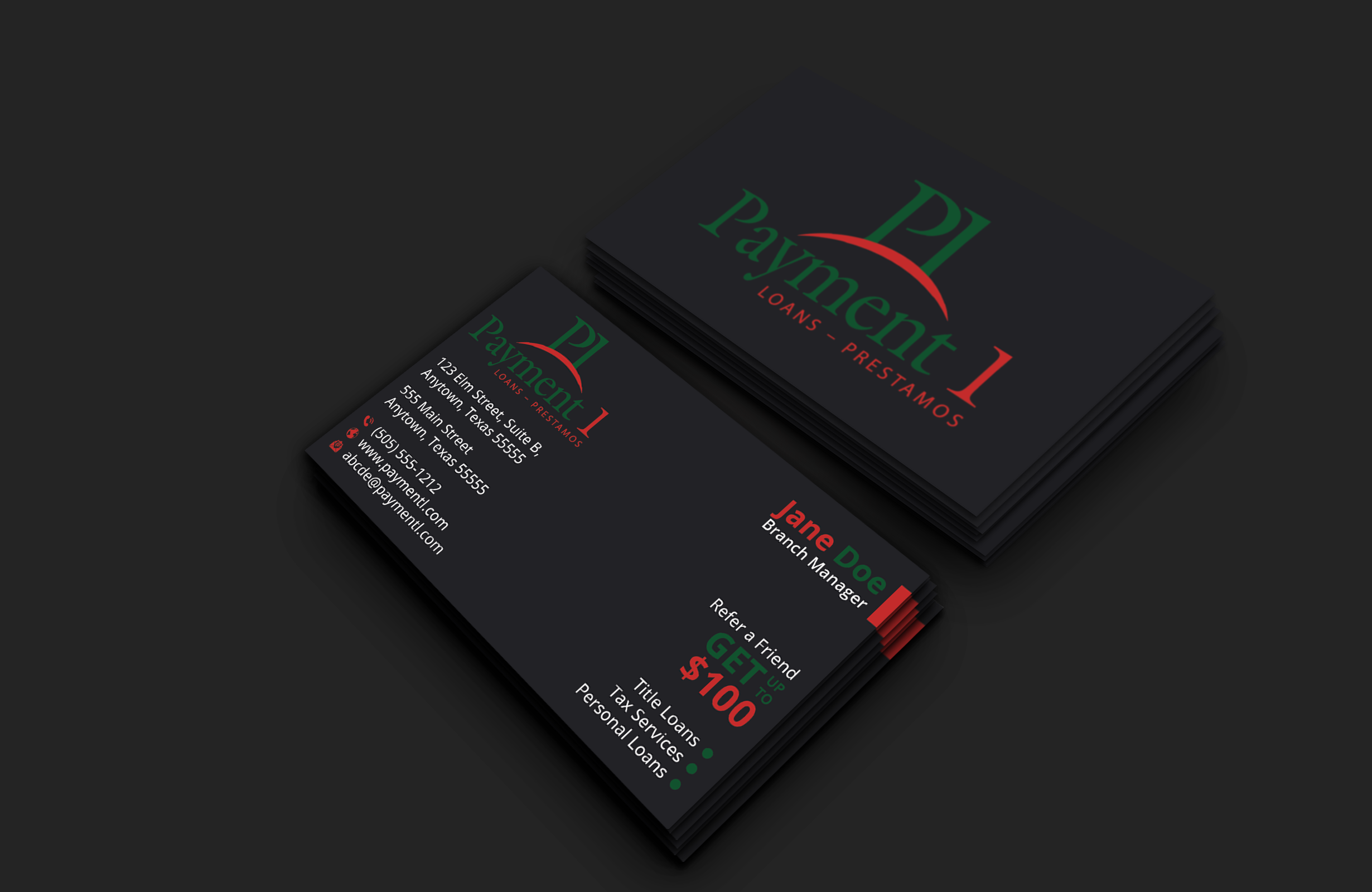 Business Card Design by DesignerShahadat for Payment 1 Financial | Design #32603910