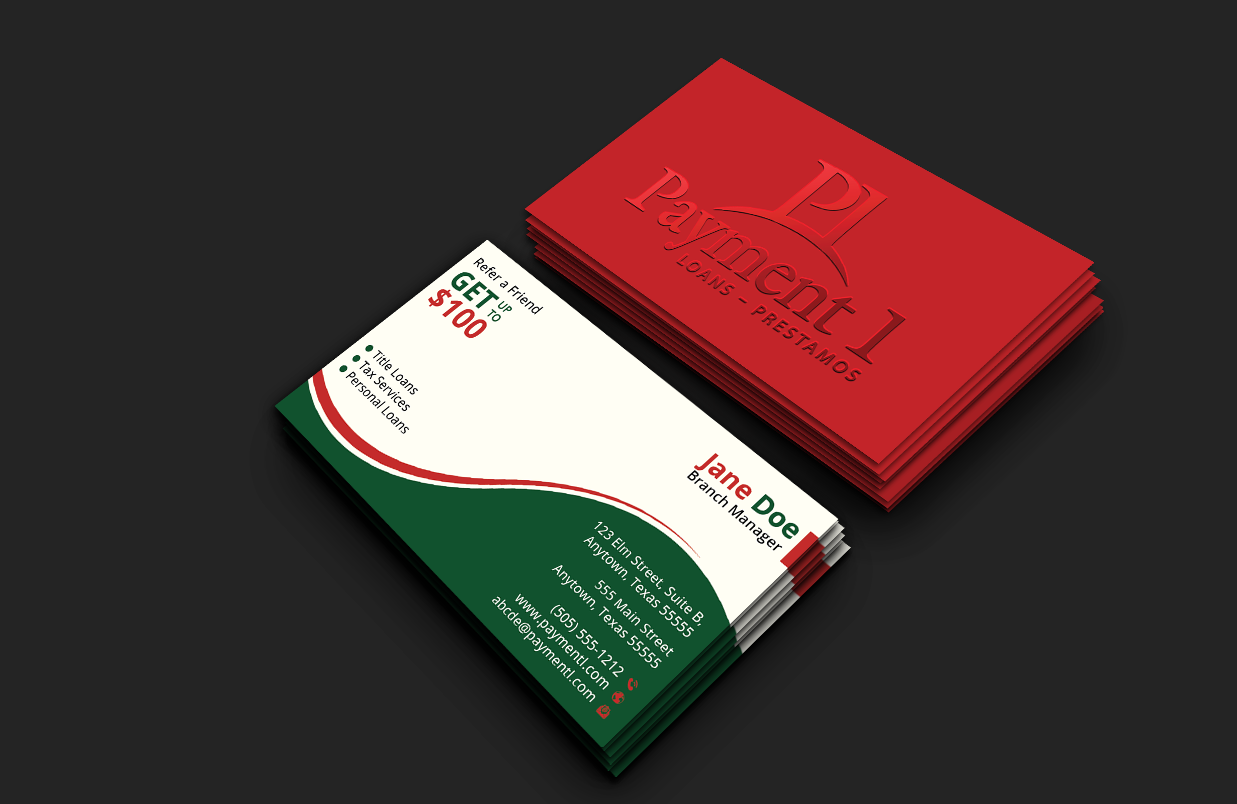 Business Card Design by DesignerShahadat for Payment 1 Financial | Design #32605402