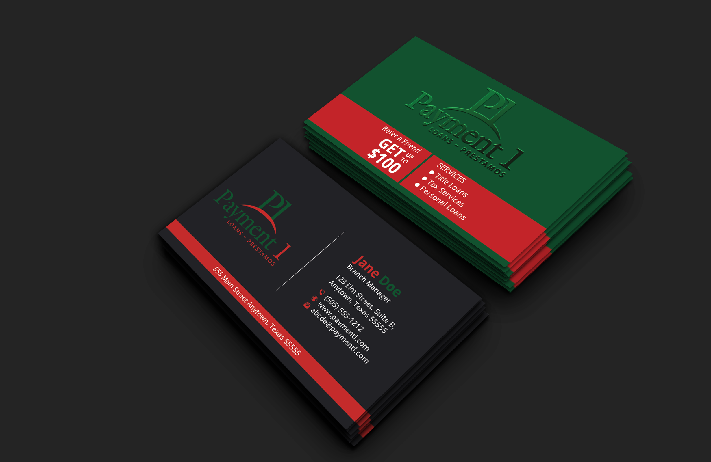 Business Card Design by DesignerShahadat for Payment 1 Financial | Design #32610843