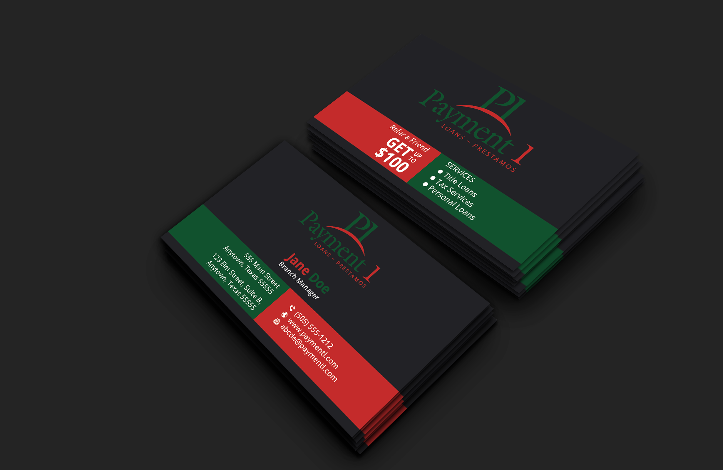 Business Card Design by DesignerShahadat for Payment 1 Financial | Design #32610851