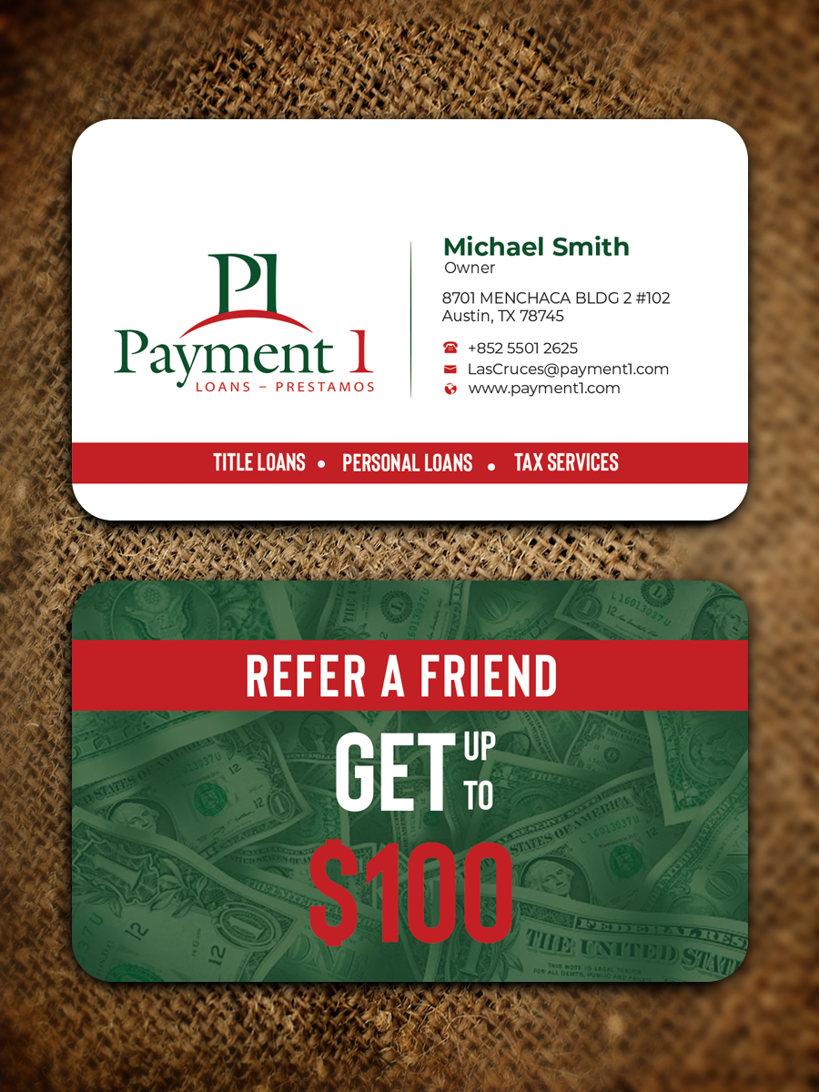 Diseño de Tarjeta de Presentación por Innovative Graphix para Payment 1 Financial | Diseño #32593181