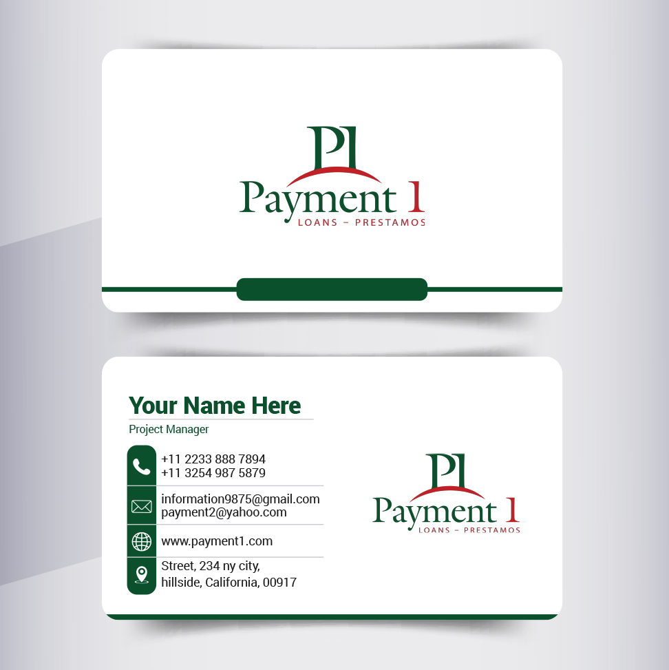 Business Card Design by Nurjahan for Payment 1 Financial | Design #33032266