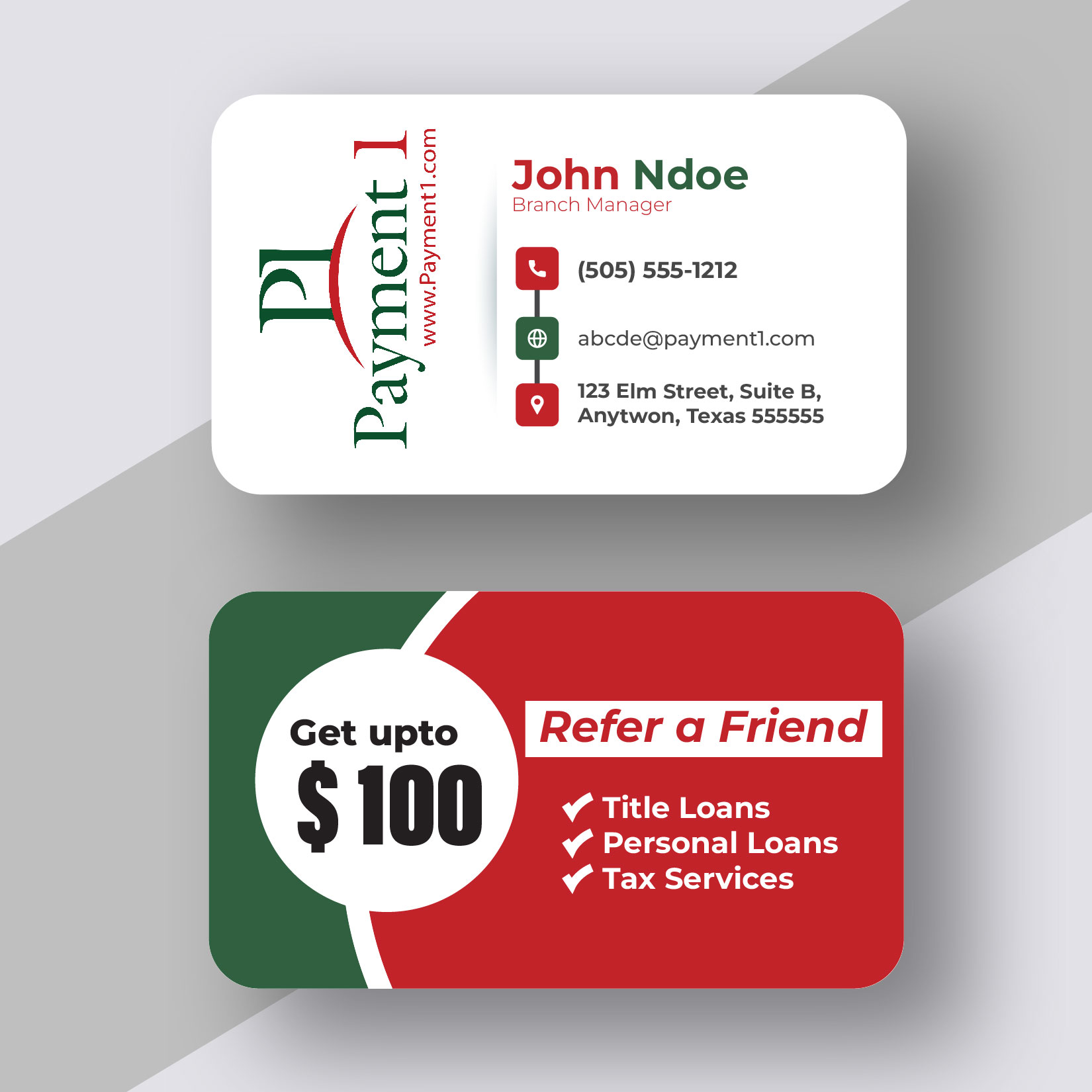 Business Card Design by angelonyamu for Payment 1 Financial | Design #32998175