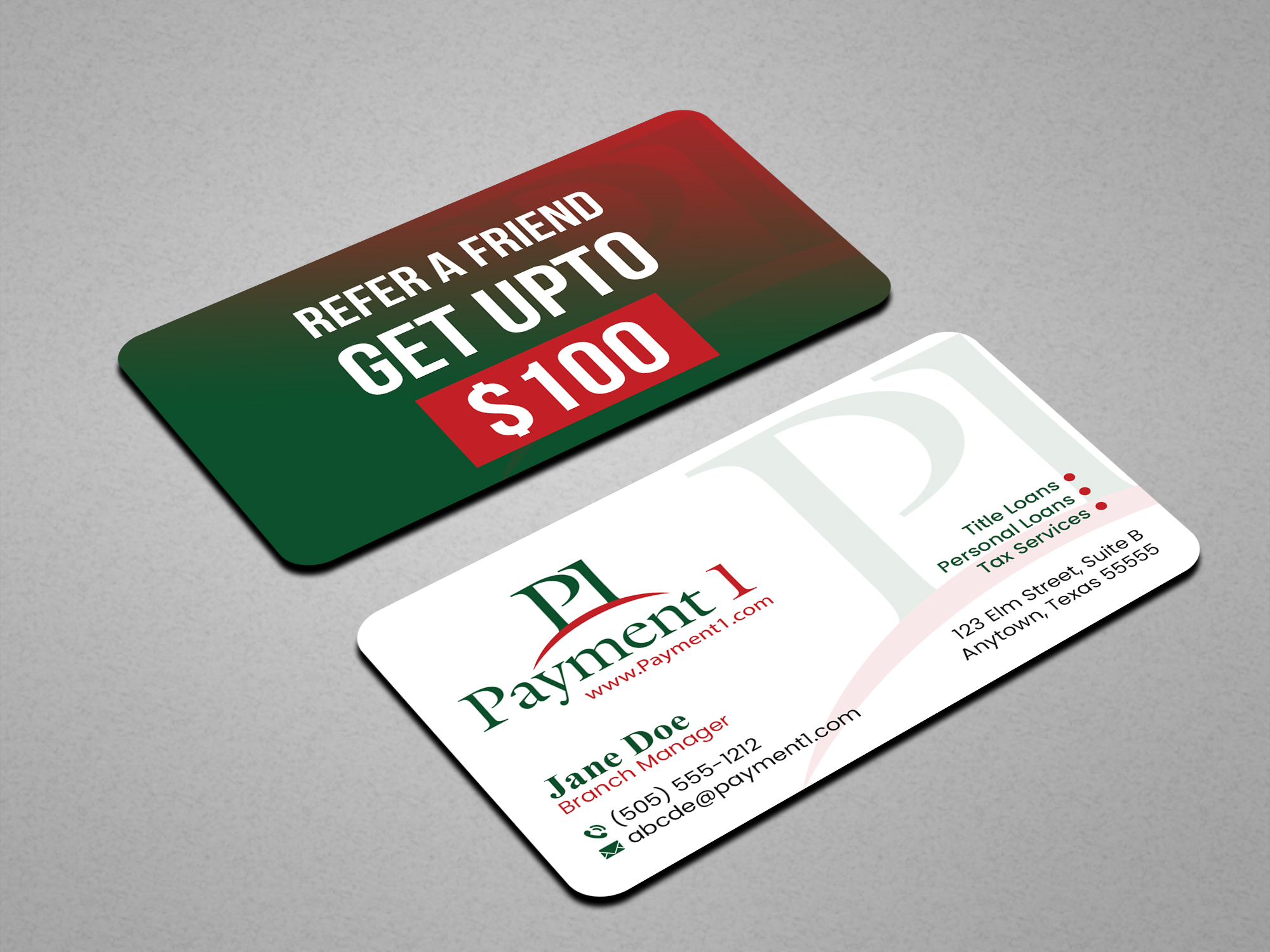 Visitenkarten-Design von Creations Box 2015 für Payment 1 Financial | Design #32596211