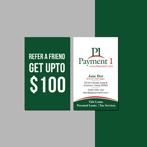 Business Card Design by Creations Box 2015 for Payment 1 Financial | Design: #32596212