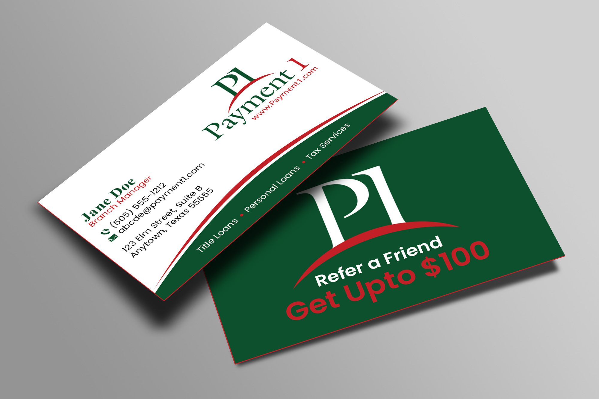 Diseño de Tarjeta de Presentación por Creations Box 2015 para Payment 1 Financial | Diseño #32596221