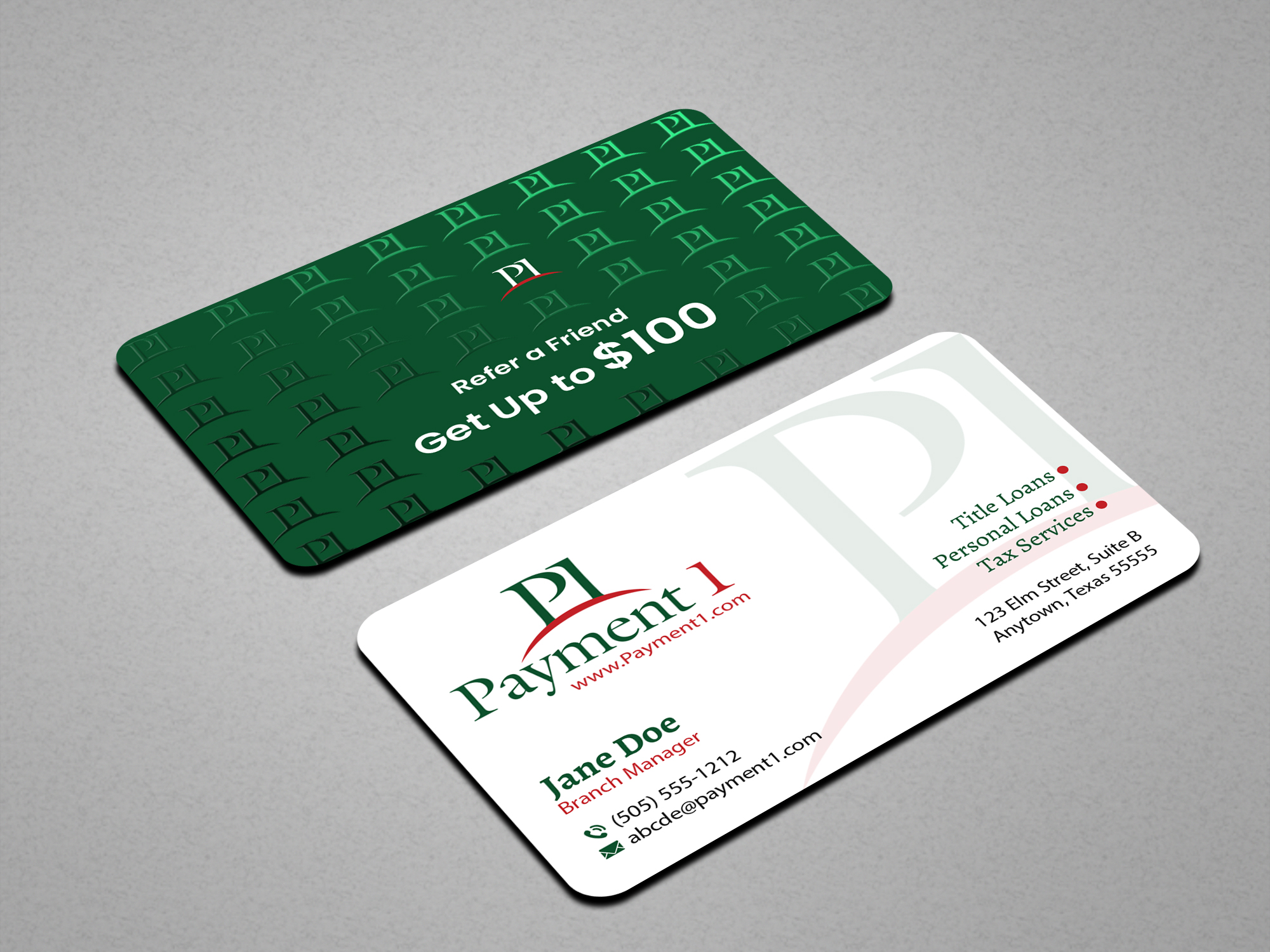 Diseño de Tarjeta de Presentación por Creations Box 2015 para Payment 1 Financial | Diseño #32851011