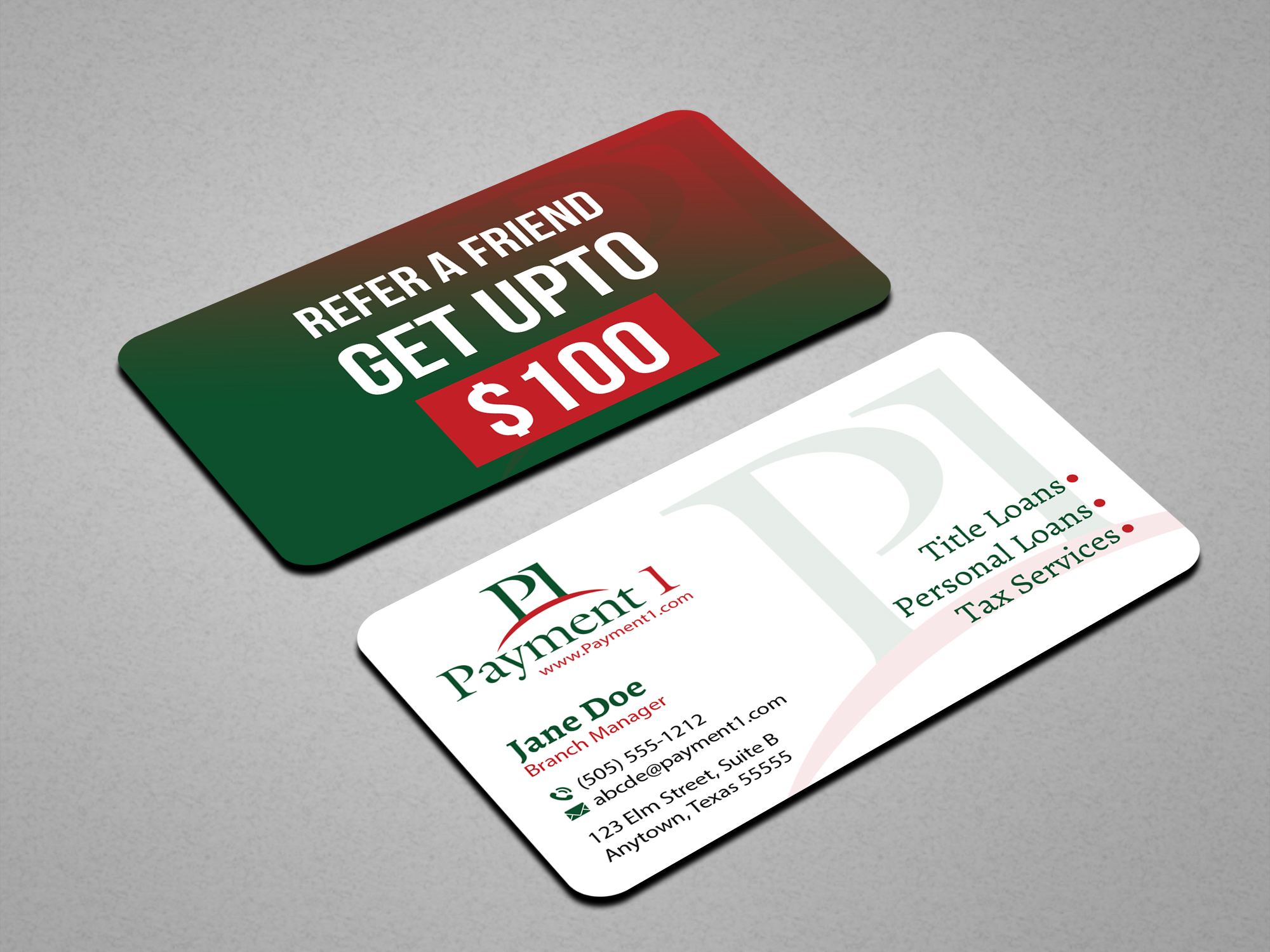 Diseño de Tarjeta de Presentación por Creations Box 2015 para Payment 1 Financial | Diseño #32909364