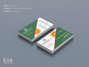 Business Card Design by KVA Designs for Payment 1 Financial | Design #33053354