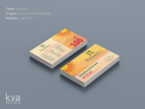 Diseño de Tarjeta de Presentación por KVA Designs para Payment 1 Financial | Diseño: #33053357