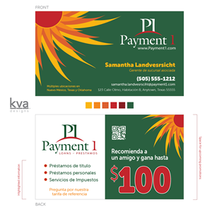 Diseño de Tarjeta de Presentación por KVA Designs para Payment 1 Financial | Diseño: #33053372