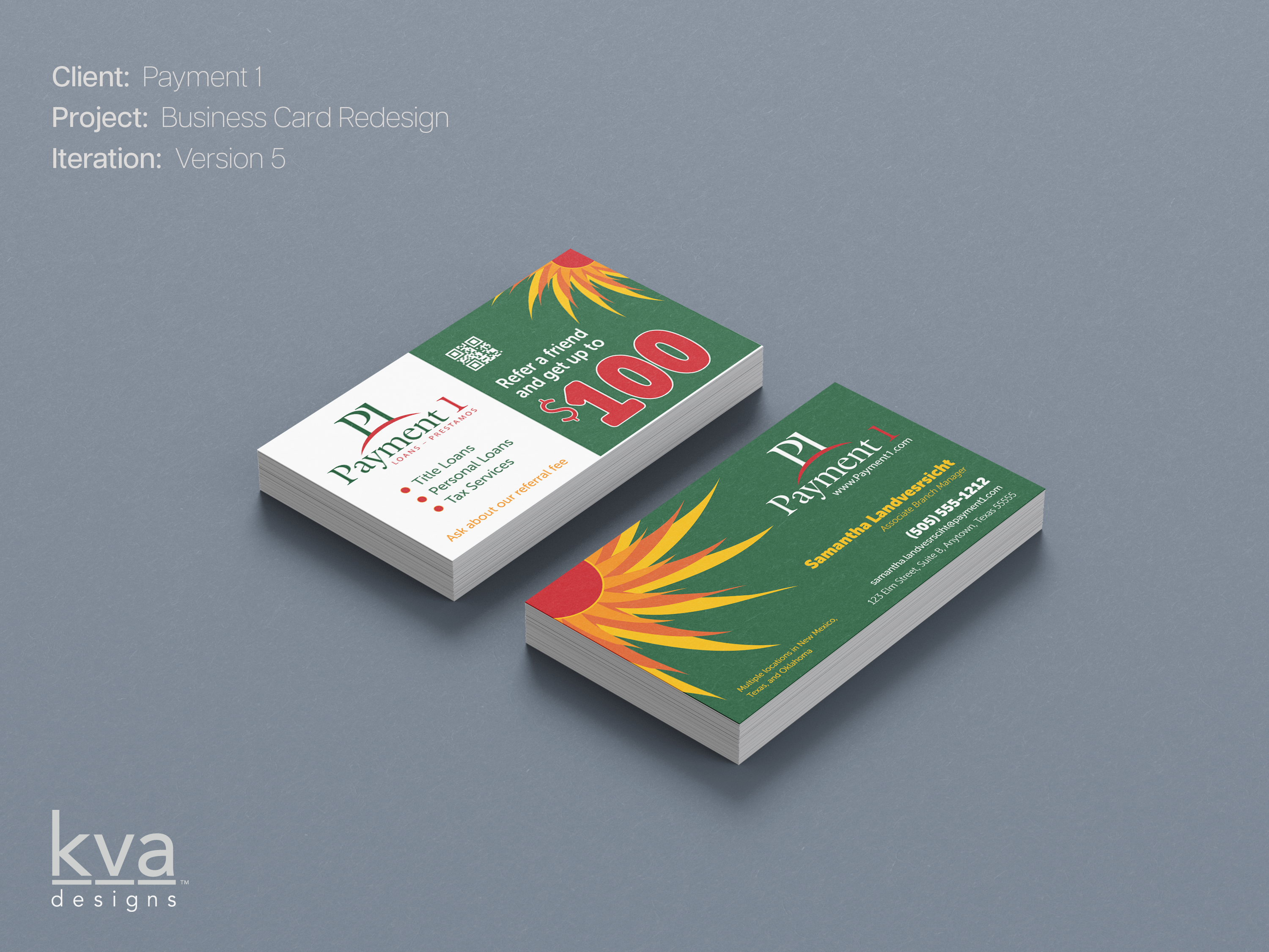 Diseño de Tarjeta de Presentación por KVA Designs para Payment 1 Financial | Diseño #33053374