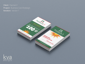 Diseño de Tarjeta de Presentación por KVA Designs para Payment 1 Financial | Diseño: #33053376