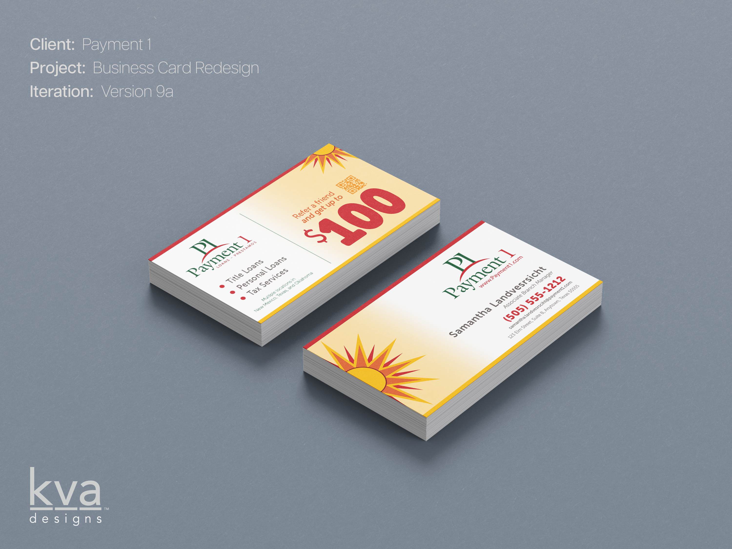 Diseño de Tarjeta de Presentación por KVA Designs para Payment 1 Financial | Diseño #33053392