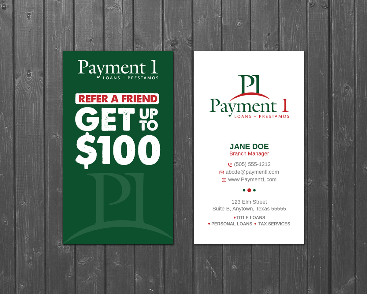 Business Card Design by LAXMI DESIGNHUB for Payment 1 Financial | Design #32597067