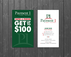 Business Card Design by LAXMI DESIGNHUB for Payment 1 Financial | Design: #32597067