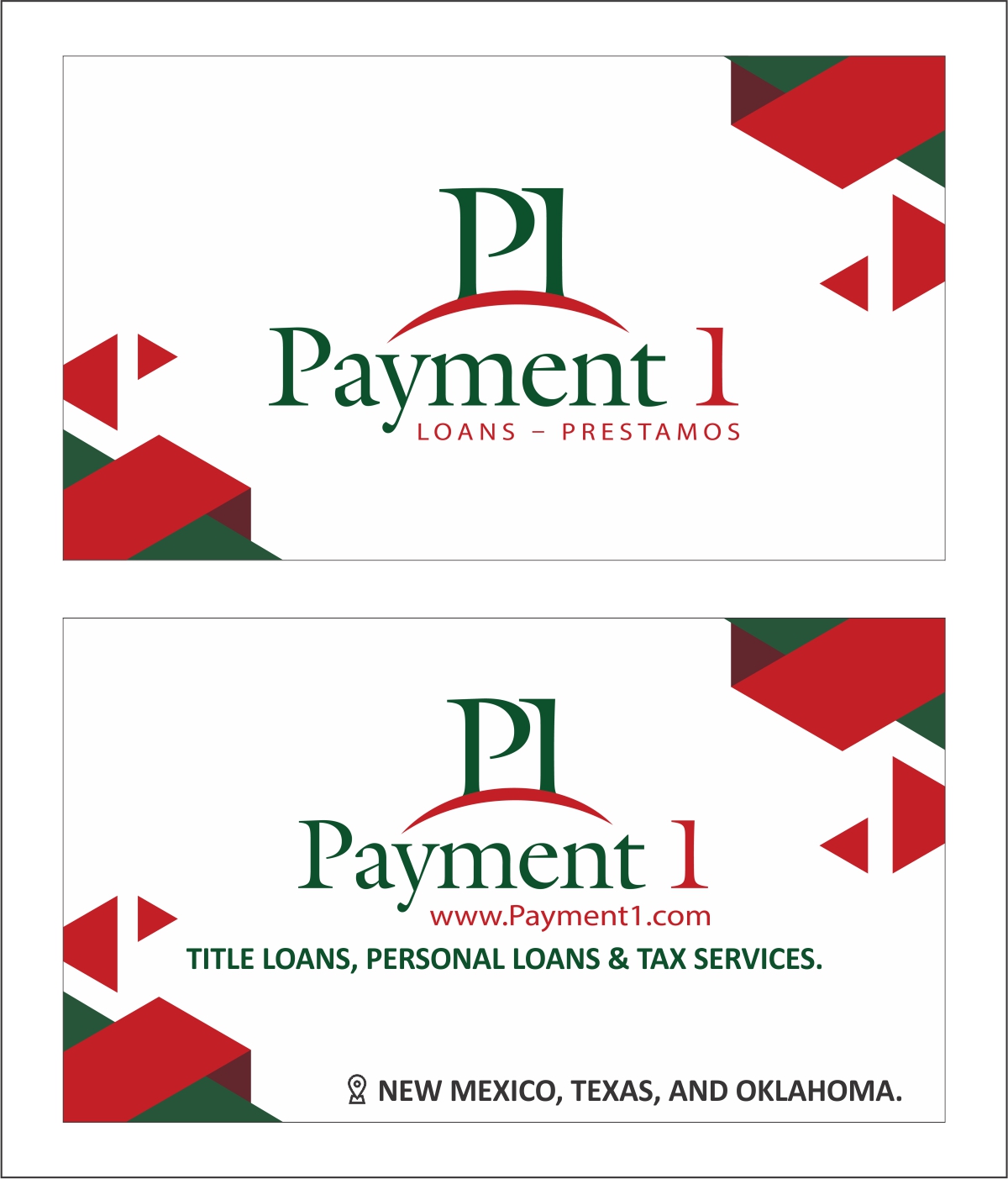 Business Card Design by Sudhir Jhanjhot for Payment 1 Financial | Design #33022432
