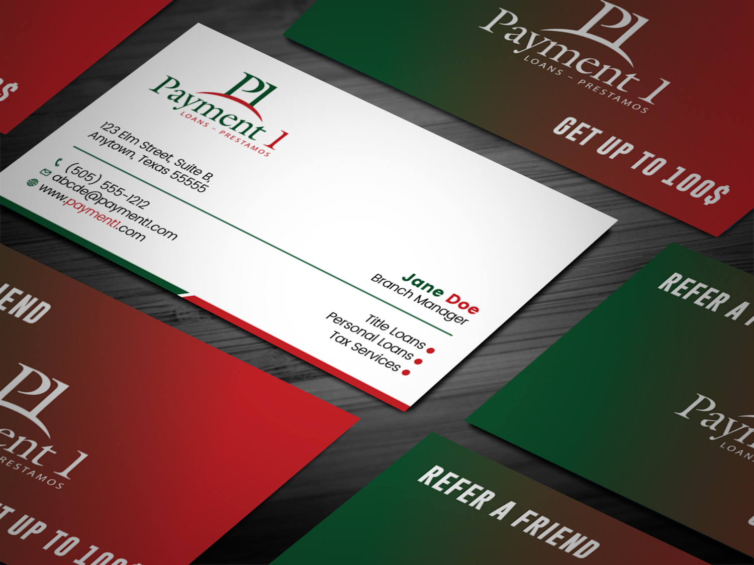 Diseño de Tarjeta de Presentación por Tripti Ranjan Gain para Payment 1 Financial | Diseño #32869526