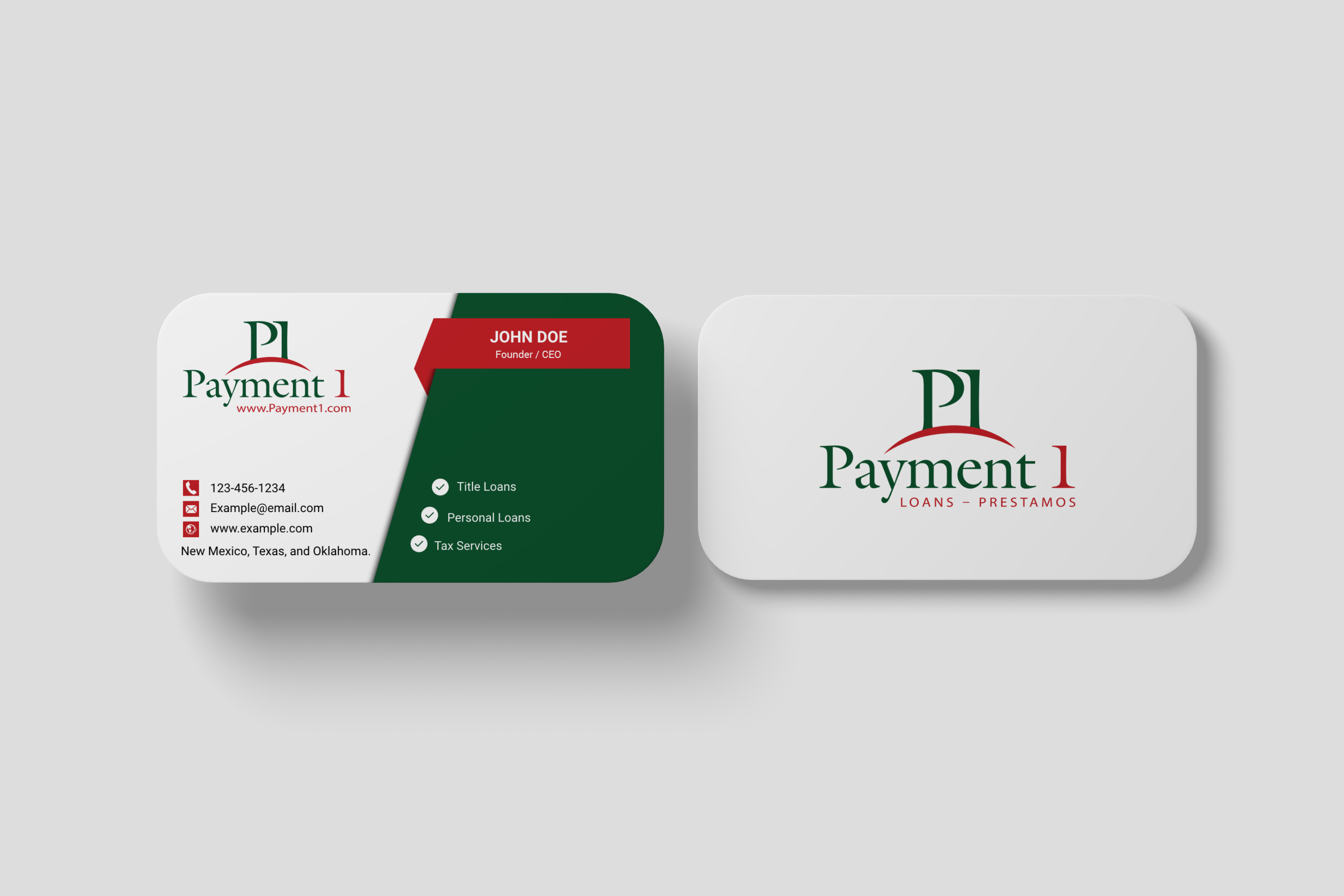Diseño de Tarjeta de Presentación por zahidrabby.bigc para Payment 1 Financial | Diseño #33060796
