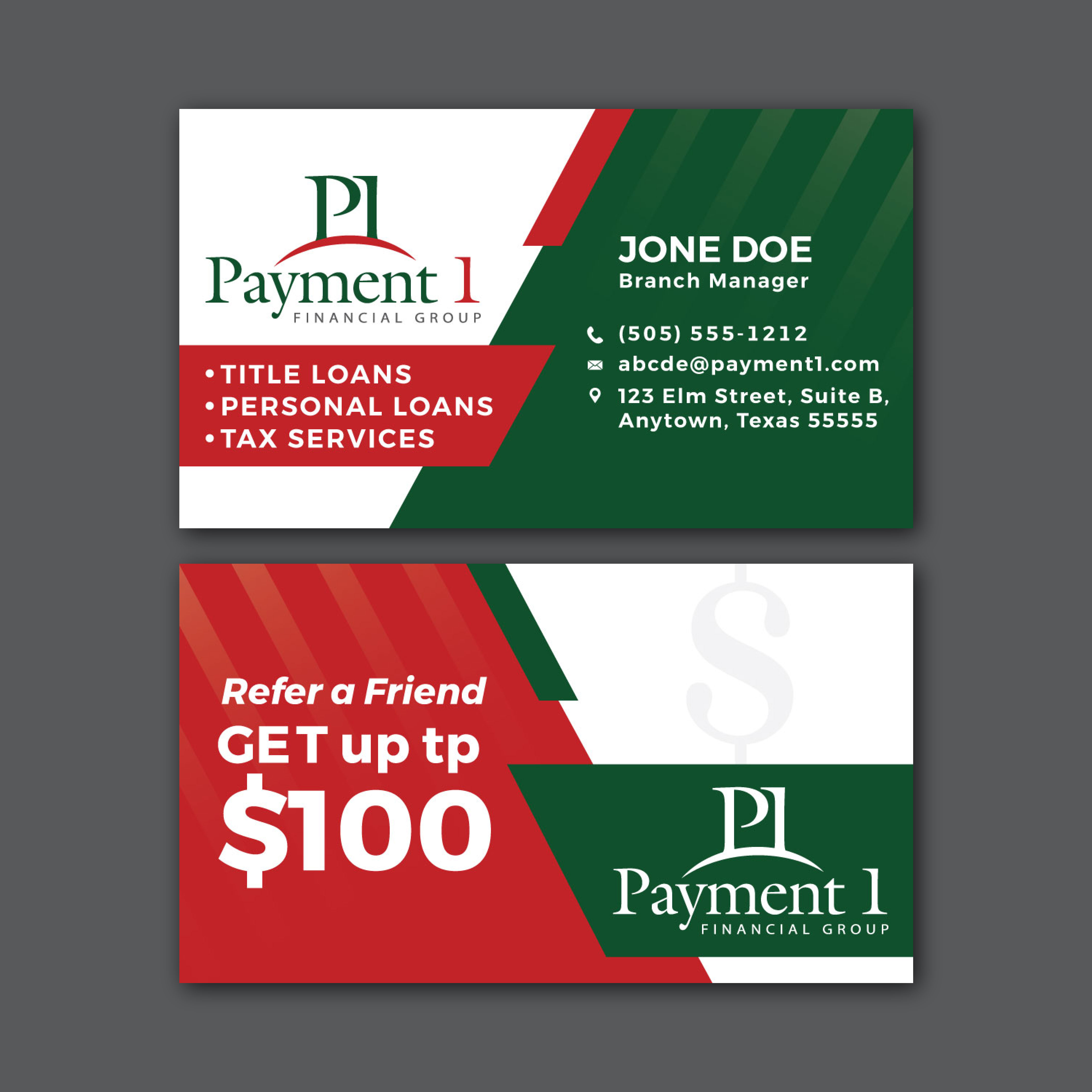 Business Card Design by Impressive Designs for Payment 1 Financial | Design #32997475