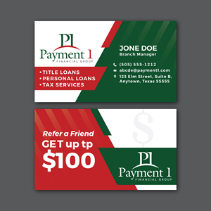Business Card Design by Impressive Designs for Payment 1 Financial | Design: #32997475