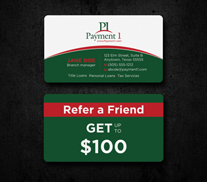 Business Card Design by Uttom 2 for Payment 1 Financial | Design: #32592890