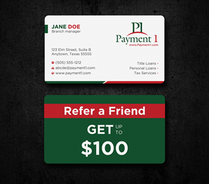 Business Card Design by Uttom 2 for Payment 1 Financial | Design: #32592901