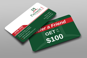 Business Card Design by Uttom 2 for Payment 1 Financial | Design: #32608259