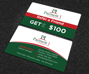 Business Card Design by Uttom 2 for Payment 1 Financial | Design: #32608274
