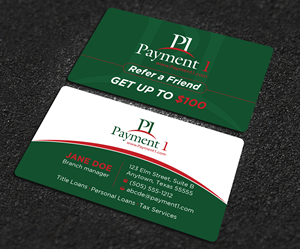 Business Card Design by Uttom 2 for Payment 1 Financial | Design: #32608276