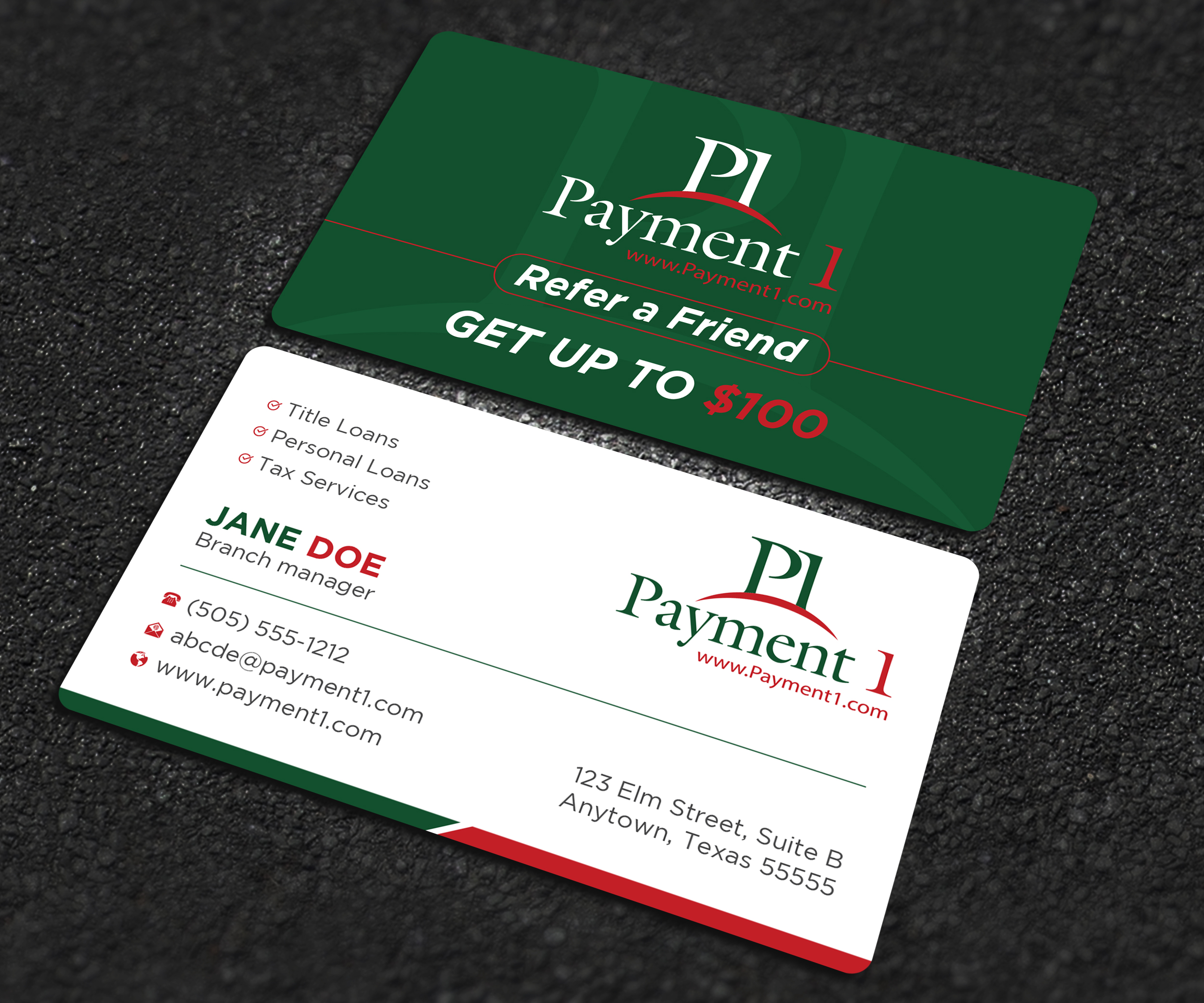 Business Card Design by Uttom 2 for Payment 1 Financial | Design #32608277