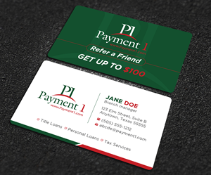 Business Card Design by Uttom 2 for Payment 1 Financial | Design: #32608278