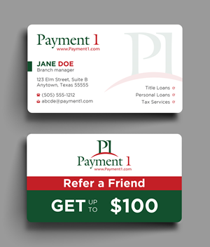 Diseño de Tarjeta de Presentación por Uttom 2 para Payment 1 Financial | Diseño: #32608297