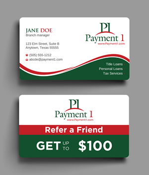 Business Card Design by Uttom 2 for Payment 1 Financial | Design: #32608298