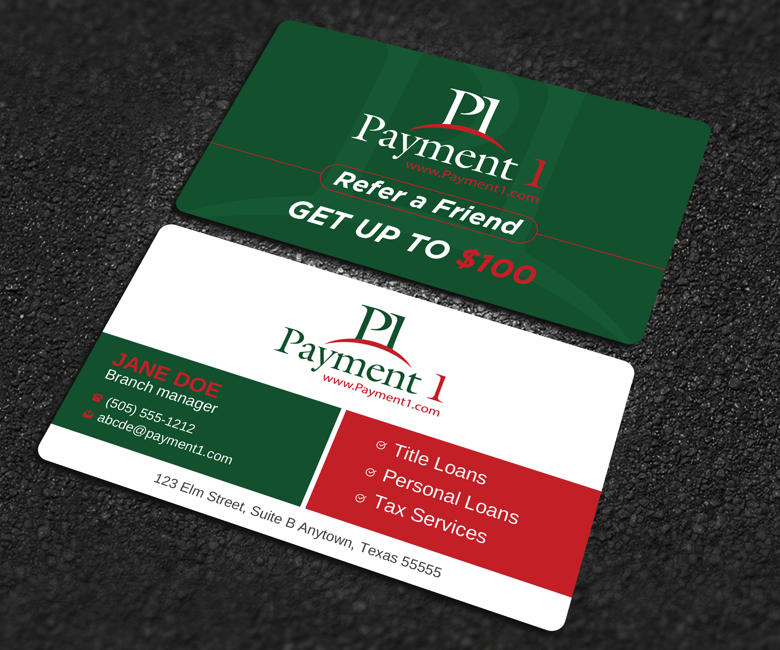 Business Card Design by Uttom 2 for Payment 1 Financial | Design #32608299
