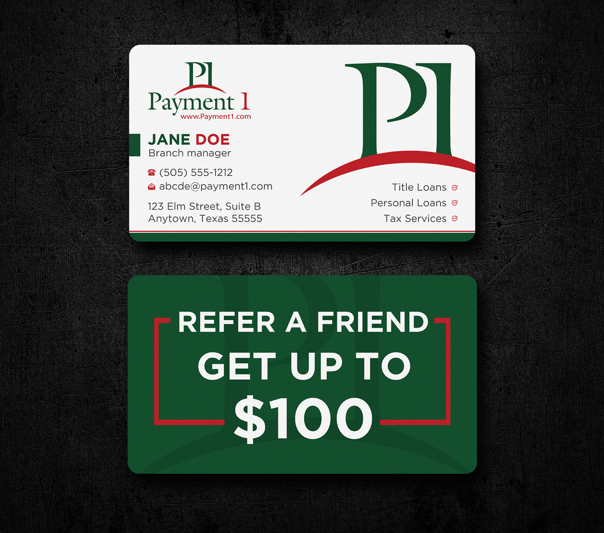 Diseño de Tarjeta de Presentación por Uttom 2 para Payment 1 Financial | Diseño #32849647