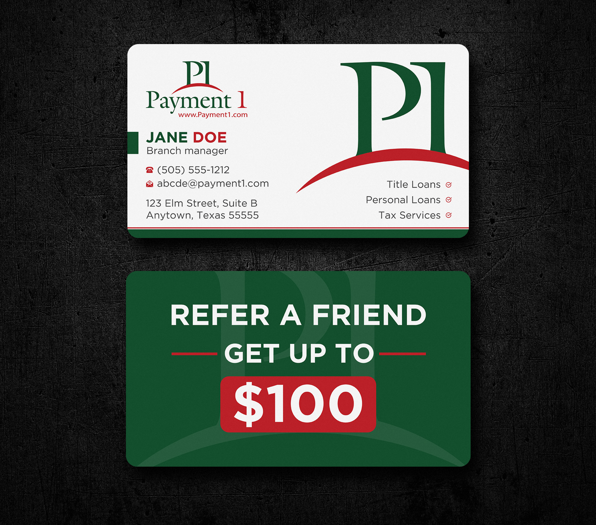 Diseño de Tarjeta de Presentación por Uttom 2 para Payment 1 Financial | Diseño #32849648