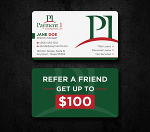 Diseño de Tarjeta de Presentación por Uttom 2 para Payment 1 Financial | Diseño: #32849648