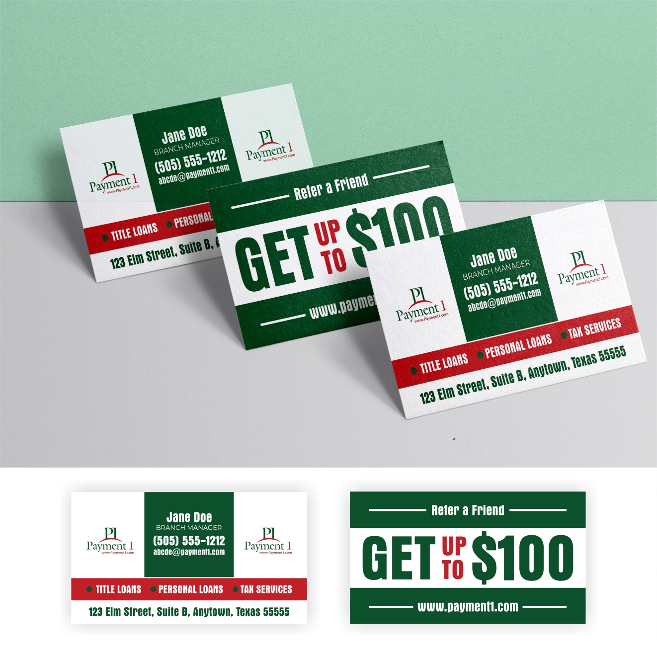 Business Card Design by aidea19 for Payment 1 Financial | Design #32950211
