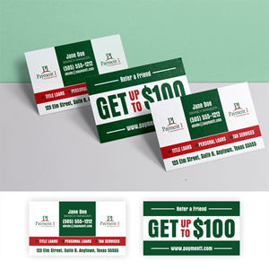 Business Card Design by aidea19 for Payment 1 Financial | Design: #32950211