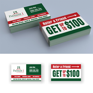 Business Card Design by aidea19 for Payment 1 Financial | Design: #32952794