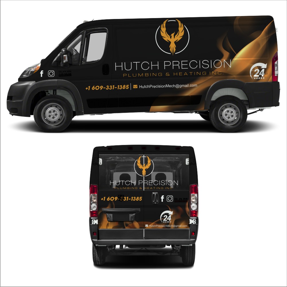 Design de Covering de Véhicule par DG+ pour Hutch Precision Plumbing & Heating Inc.  | Design #32601755