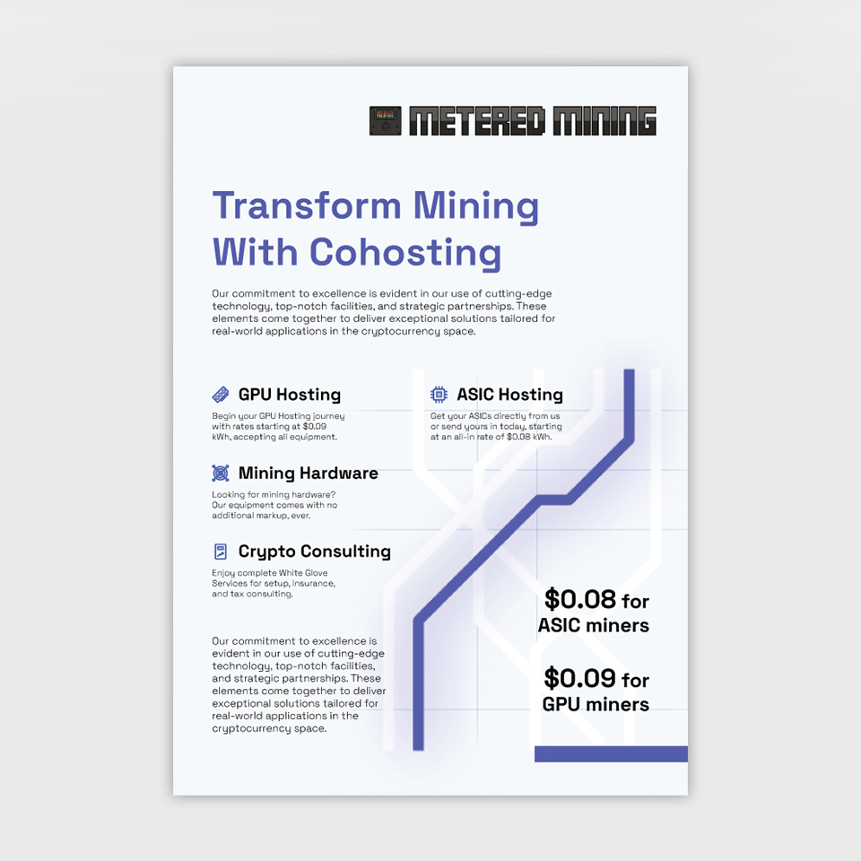 Diseño de Flyer por YourLogoMaster para Metered Mining | Diseño #32598202