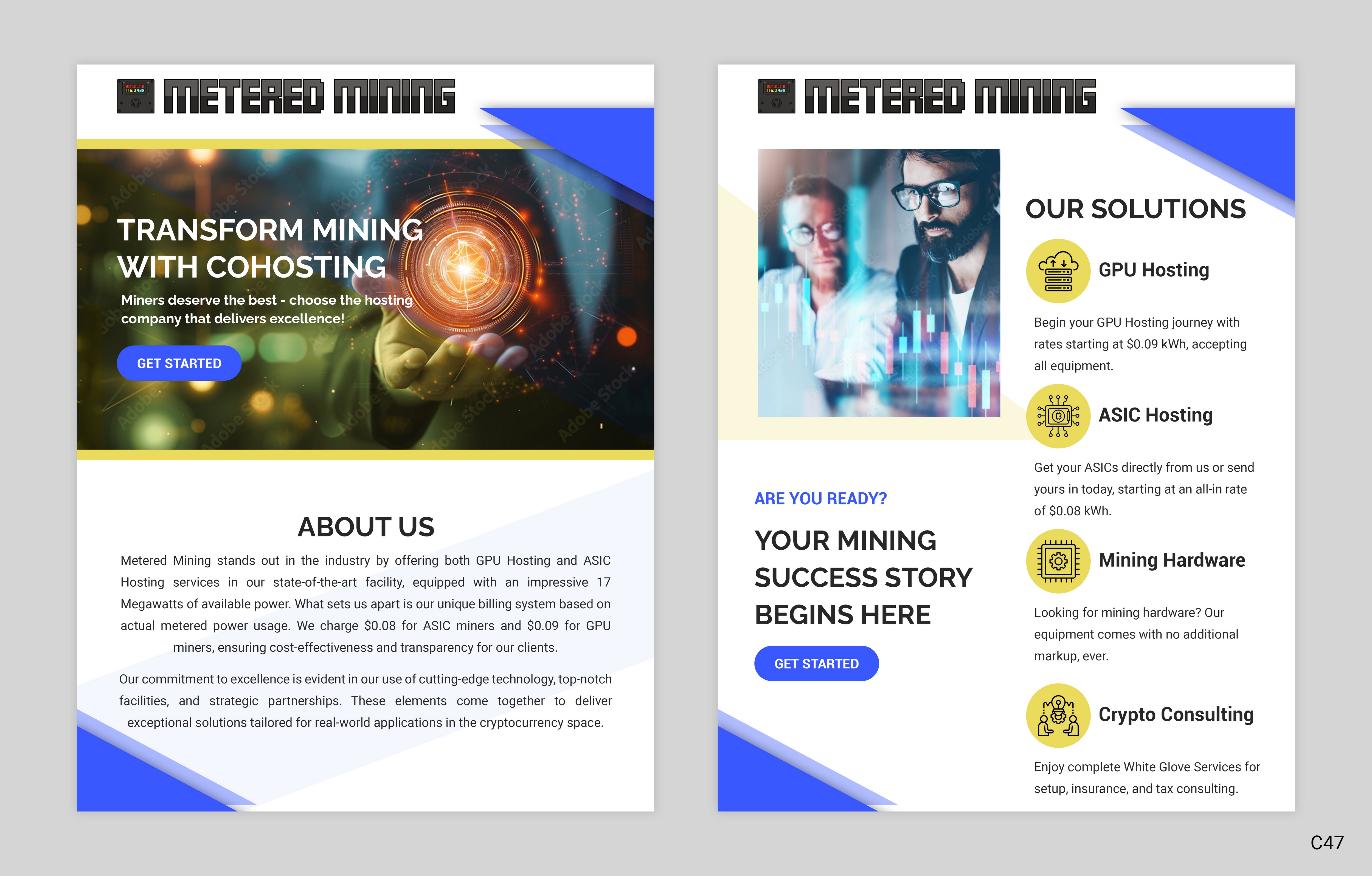 Diseño de Flyer por pb para Metered Mining | Diseño #32632688