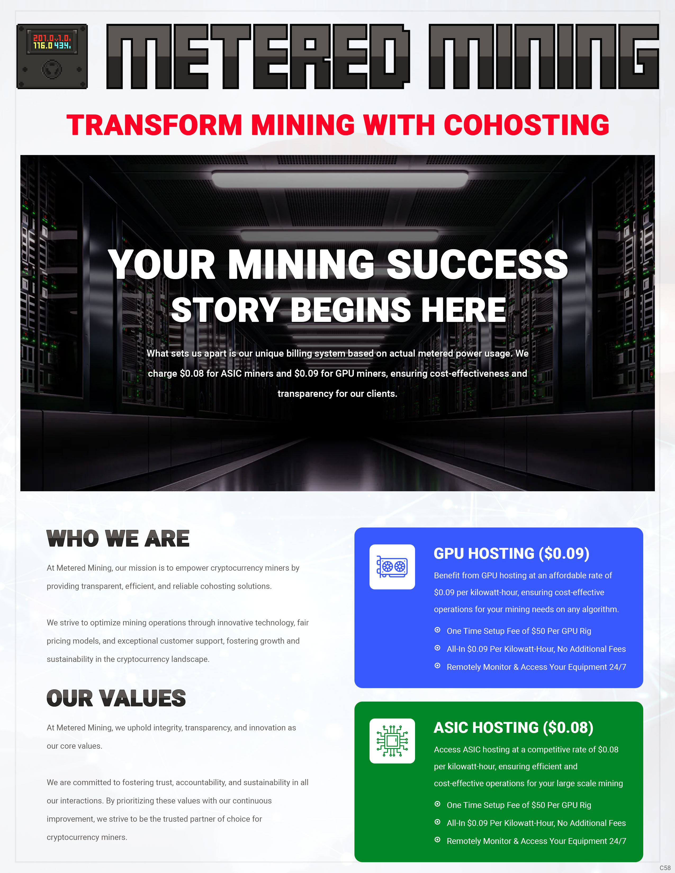 Diseño de Flyer por pb para Metered Mining | Diseño #32632694