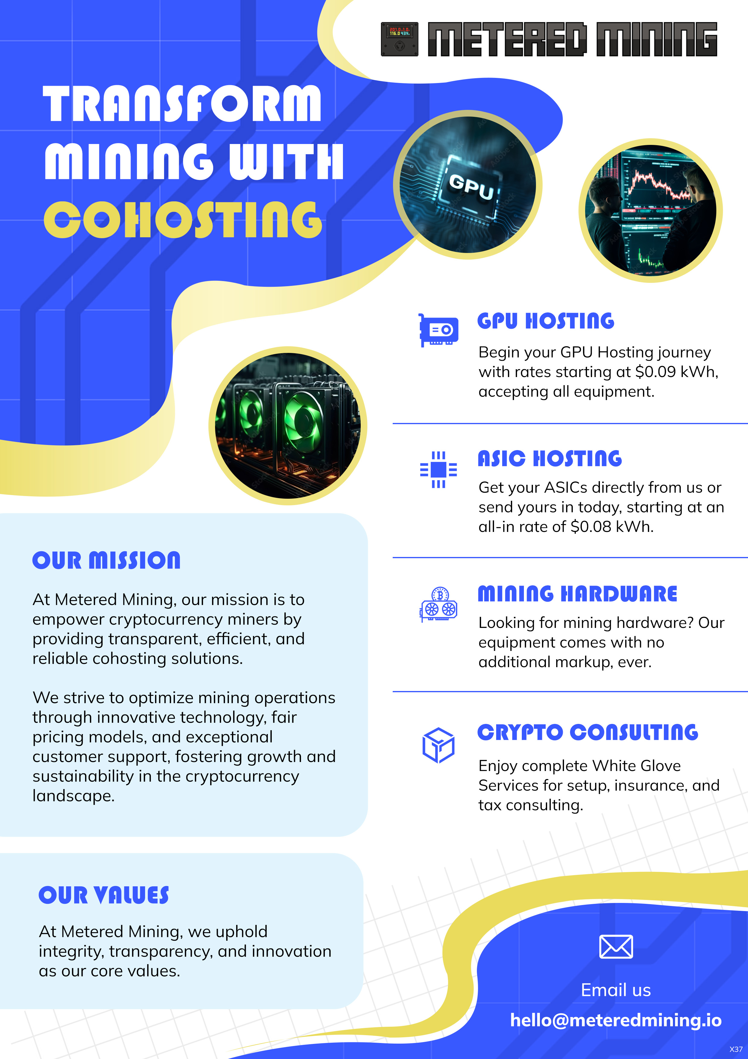 Diseño de Flyer por pb para Metered Mining | Diseño #32632706