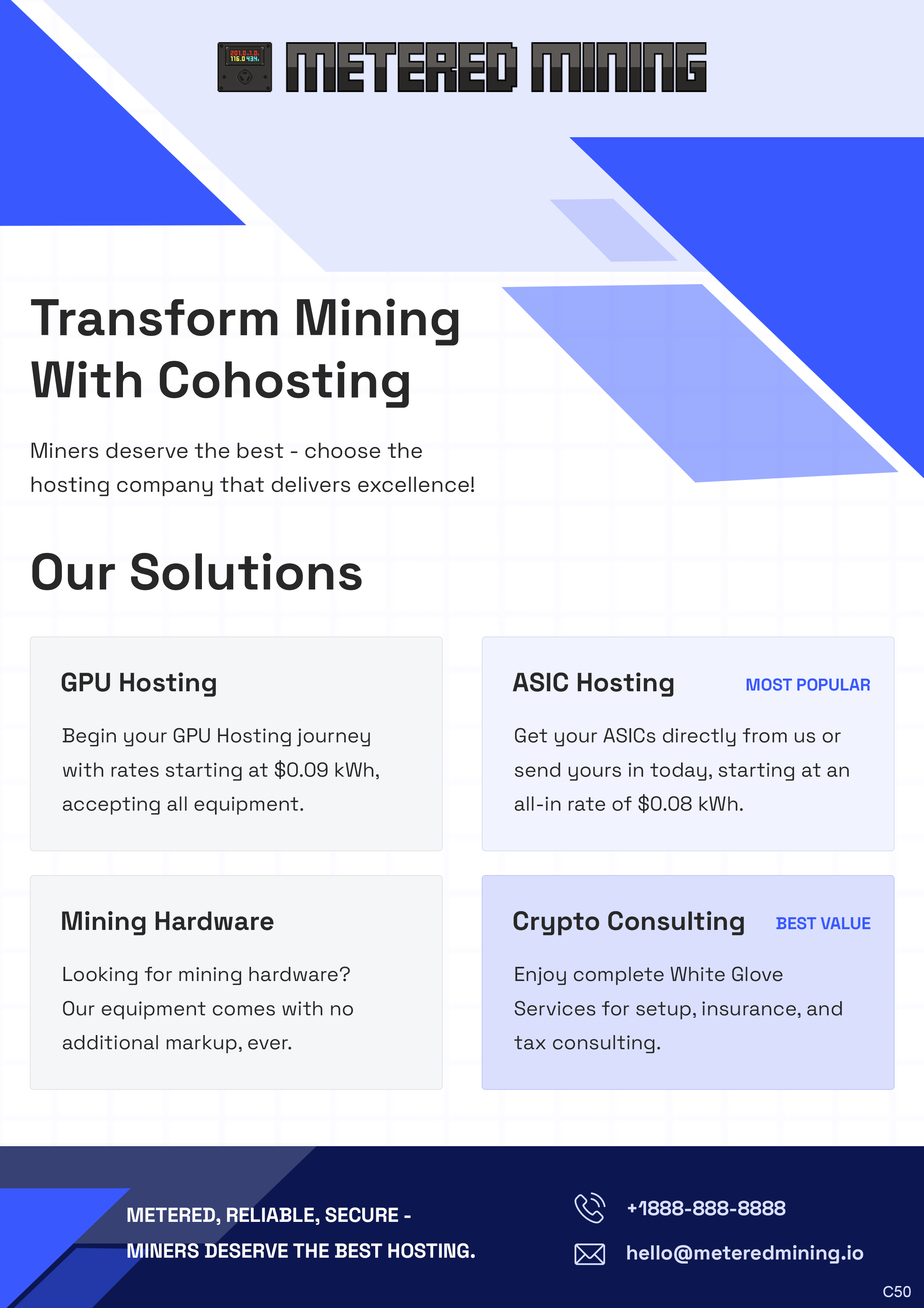 Diseño de Flyer por pb para Metered Mining | Diseño #32640539