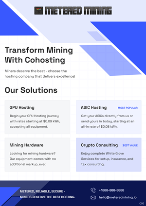 Diseño de Flyer por pb para Metered Mining | Diseño: #32640539