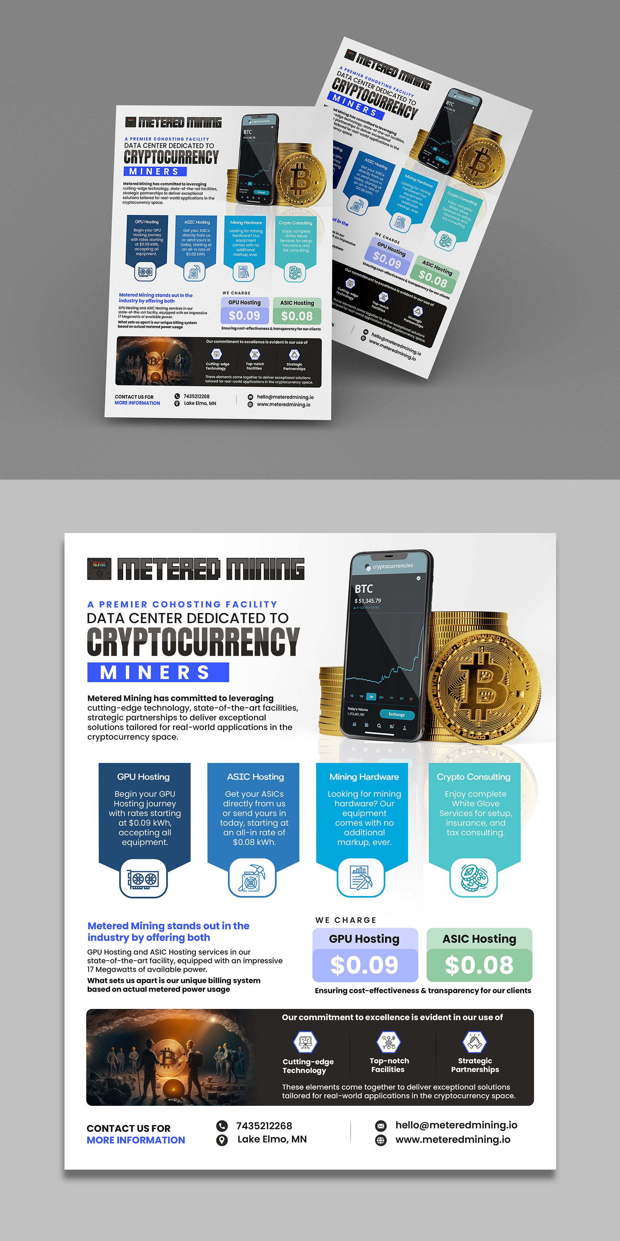 Diseño de Flyer por debdesign para Metered Mining | Diseño #32597118