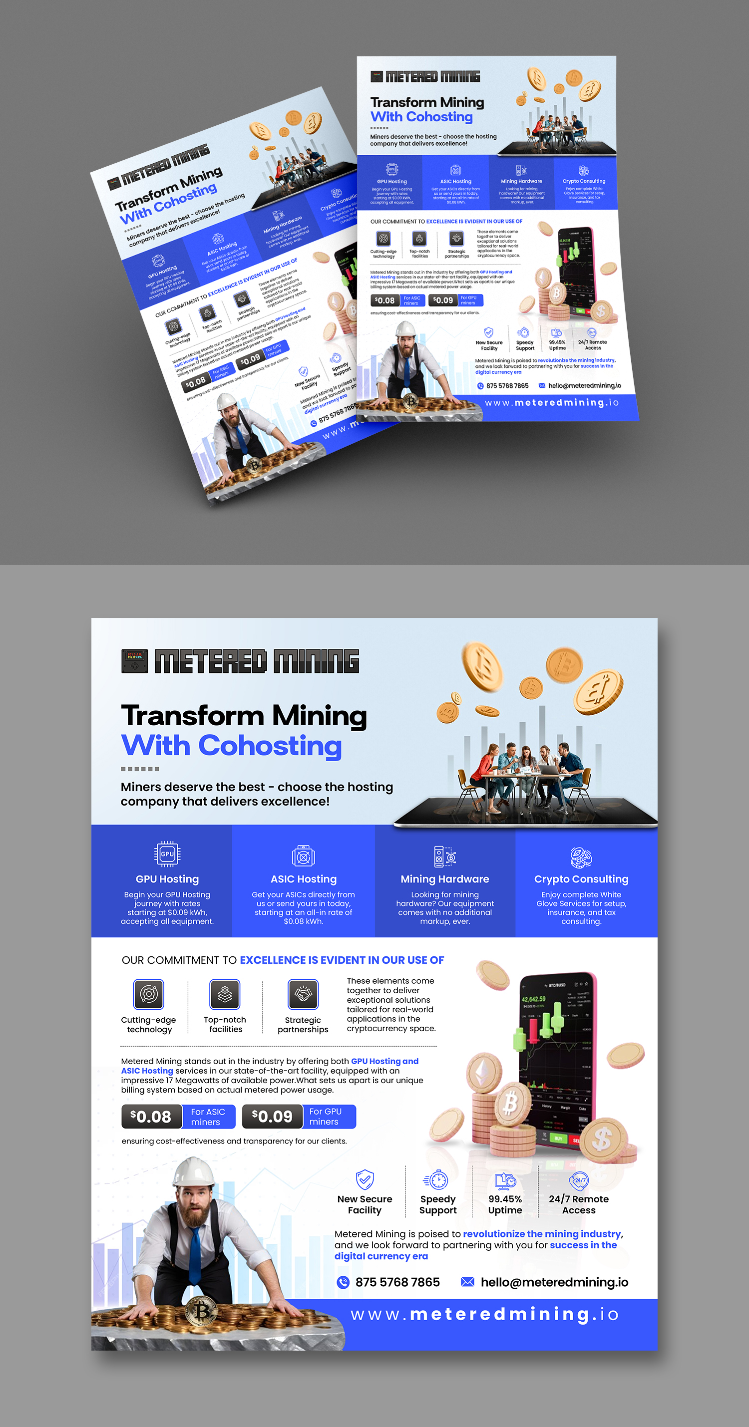 Diseño de Flyer por debdesign para Metered Mining | Diseño #32597119